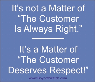 Customers Deserve Respect