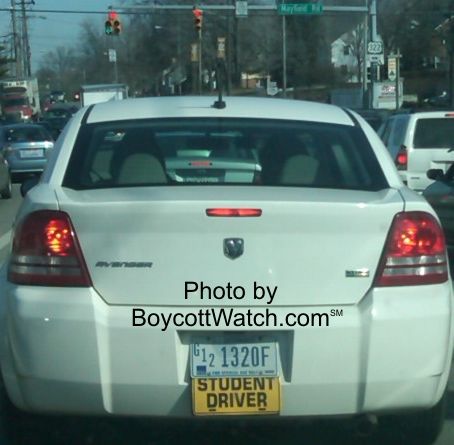Federal Official Business Only Car with Student Driver tags